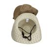 Delle French British Straw Hat Unisex Summer Shade Jazz Hat Sun Protection