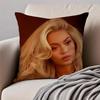 SINGER BBeyoncé Giselle Knowles Cushion Cover Pillowcase Antidustmite Invisible Zipper Short Plush Sofa Cushion