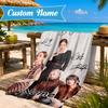 Custom Name Beach Towel Kpop Pink Roses Friendship Microfiber Beach Towel, Lightweight for Summer Travel, Swimming Pool Fan Birthday Gift