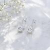 1 Pair Women Earrings, Cubic Zirconia Drop-Shaped Earrings, Ear-Buckle Closure Wedding Earrings, Anti-fade Earrings Jewelry