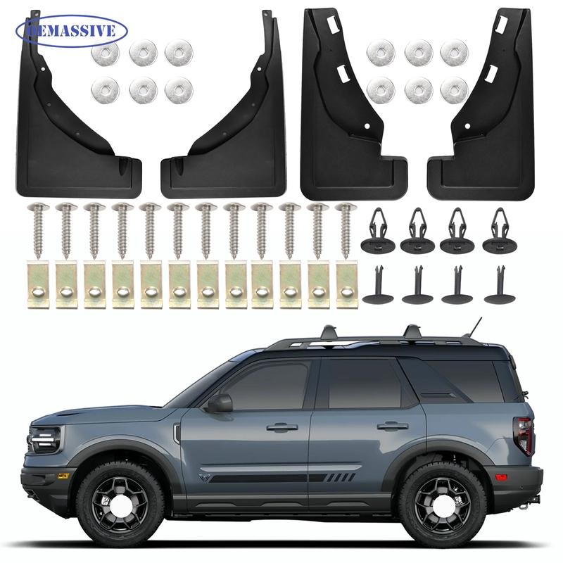 

Set of 4 Mudguards For Ford Bronco Sport Splash Guards Fenders Mudflaps Mud Flaps Guards Front Rear 2024 2025