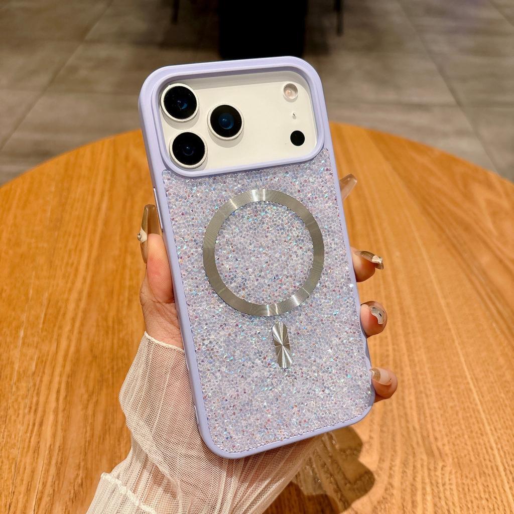 Applicable to iPhone11promax mobile phone case 11AIR full diamond 11 skin feeling luxury s11 flash diamond magnetic case s11