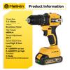 MELLWIN 13MM Bürstenloser Elektrohammerbohrer 25+3 Drehmoment Flachbohrer Schraubendrehersatz Home DIY Elektrowerkzeuge für Makita 18V Batterie