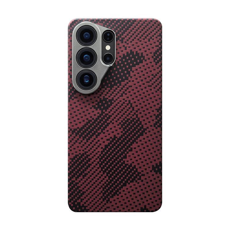 Per Samsung Galaxy S26 Ultra Custodia 100% Fibra di Carbonio Aramidica Kevlar Con Magsafe Copertura Lussuosa Magnetica Ultra-Sottile Custodia Posteriore per Telefono