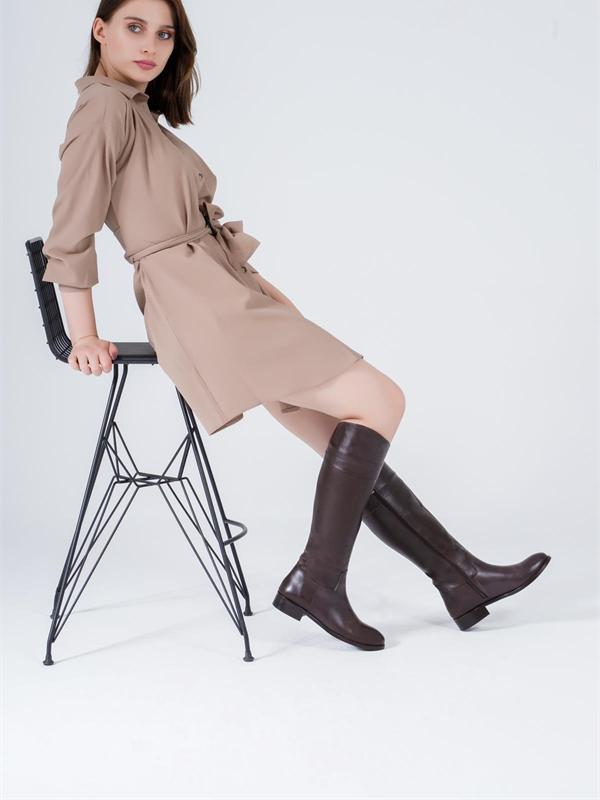 Zapatos Callizio para mujer, botas de invierno de cuero genuino para mujer,  calzado hasta la rodilla de calidad con hebilla para nueva temporada 2021,  vaquero de invierno Punk negro comprar a buen