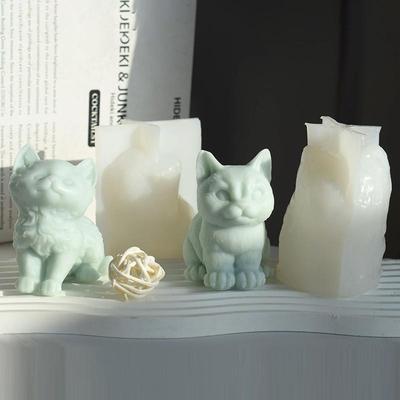 Cute Bigfoot Cat Silicone Candle Mold 3D Pet Cat Plaster Resin Soap Making Tool DIY Chocolate Ice Cake Baking Kit Home Crafts