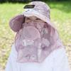 Digital Display Screen Solar Fan Visor Hat Breathable Mesh Women's Picking Tea Hat  Tea Picking