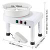 SucceBuy Pottery Wheel Ceramic Wheel Forming Machine Speed Adjustable Foot Pedal Adjustable Lift Leg Detachable Basin for Craft