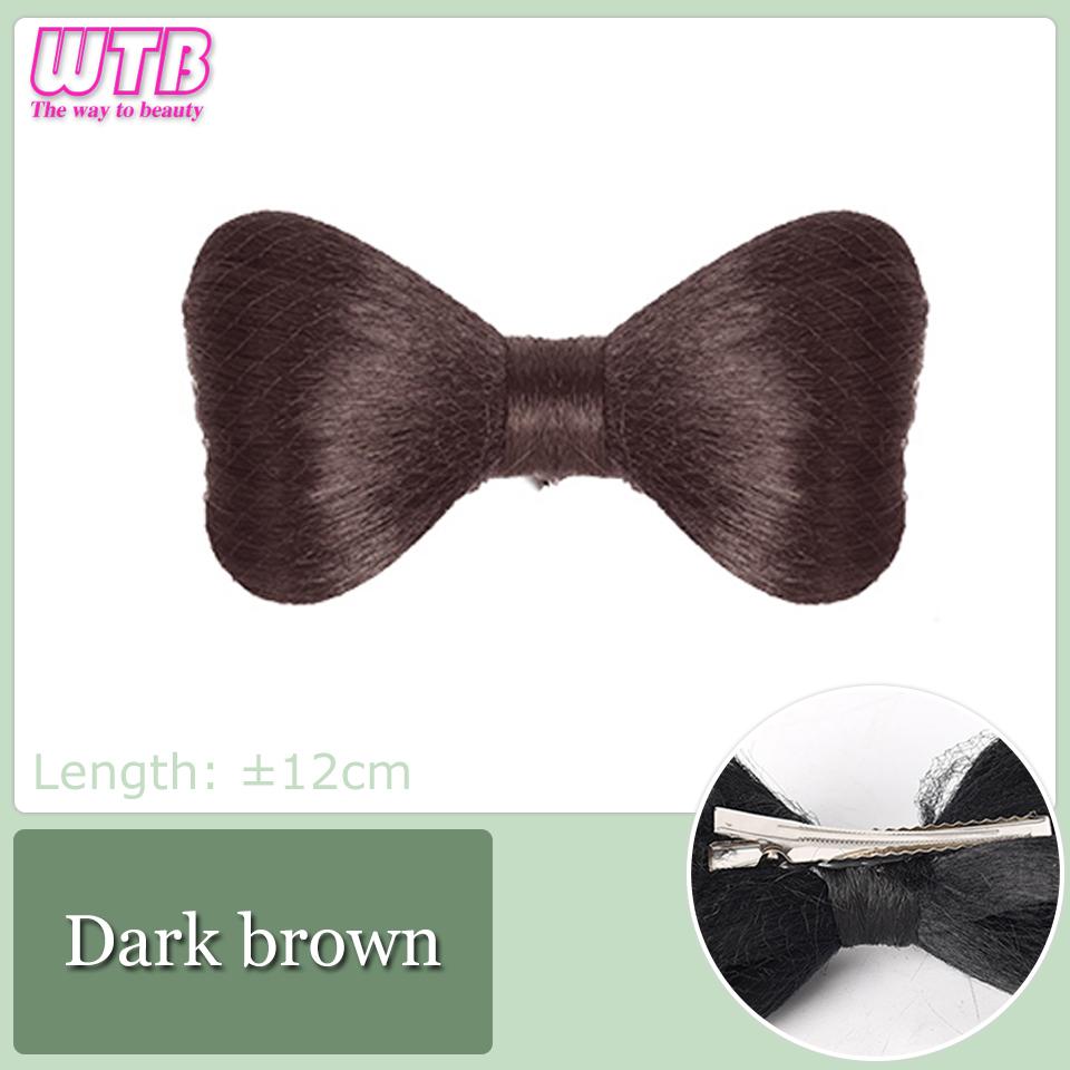 WTB Bow Knot Clamping Ball Head High And Low Tied Sweet Princess Wind Chignon Hair Integrated Clamping Wig For Women