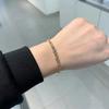 New Product S 925 Pure Silver Sea Blue Round Diamond Emily Women's Bracelet Fashion Luxury Jewelry