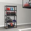 Heavy Duty 5-Tier Adjustable Metal Storage Shelving 2000 lbs, 30"x12"x60" Black Rack for Garage Kitchen Pantry Basement