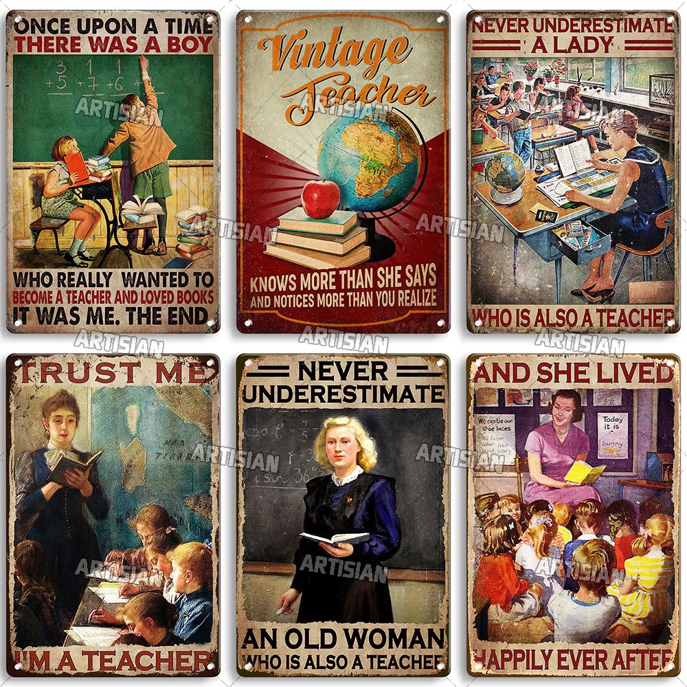 Artisian Job Metal Sign Vintage Teacher Tin Poster Hobby Decorative Plate Wall Decor Garage Bar Pub Club Hotel Cafe Kitchen Home