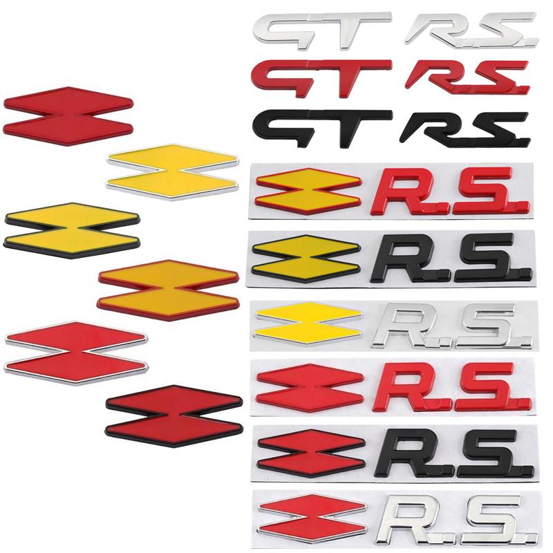 Adesivi Emblema Distintivo Logo Metallo 3D Linea GT RS Per Renault Logan Clio Megane 2 3 4 Kangoo Koleos Captur Twingo Duster