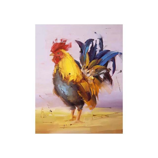 

Цвет животного Петух Акриловый принт на холсте Фото Белое перо Петуха Настенная картина 21cm×30cm NoFrame