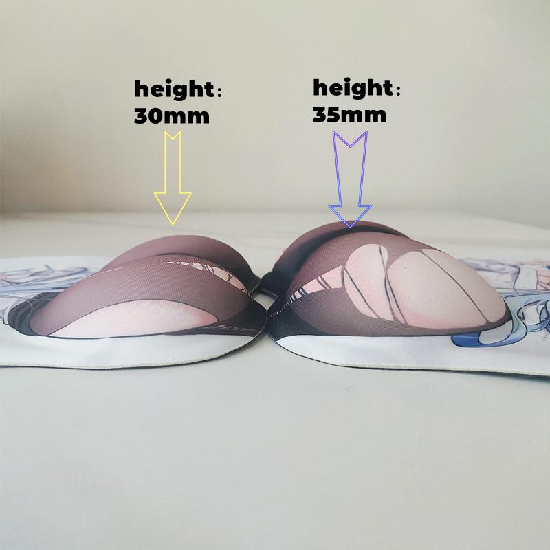 Genshin Impact Ganyu 3D Oppai Mouse Pad Big Sexy Gamer Anime Cute Wrist Rest Silicone Gel Mat Boobs Mousepad