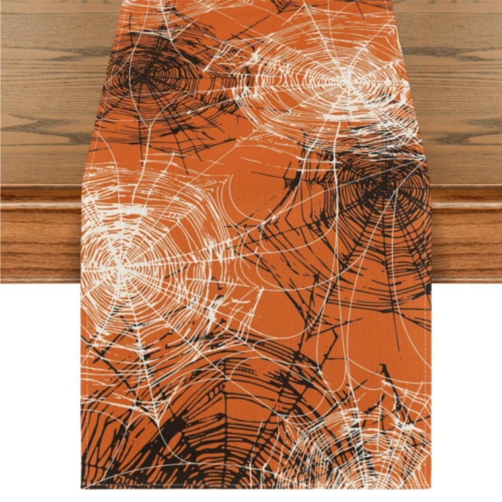 

Льняный флаг на стол на Хэллоуин, Американское украшение для обеденного стола, Скатерть для вечеринки, Нескользящий флаг на кофейный столик A