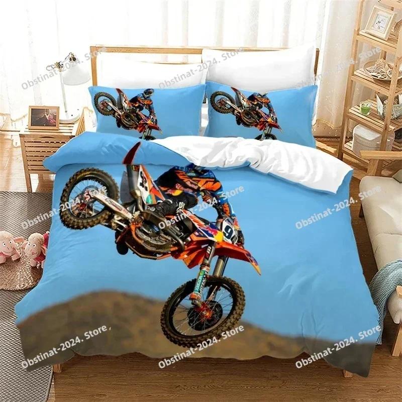 New Sand Motorcycle Extreme Sport 3d Printed Duvet Cover Sets with Pillowcase Twin Queen King Size Bedding Set for Home Textiles