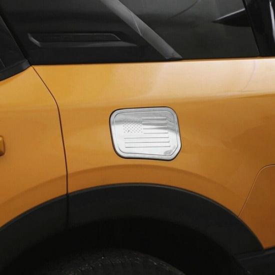 Car Fuel Gas Tank Cap Cover Trim For Ford Bronco Sport 21-24 Accessories Chrome