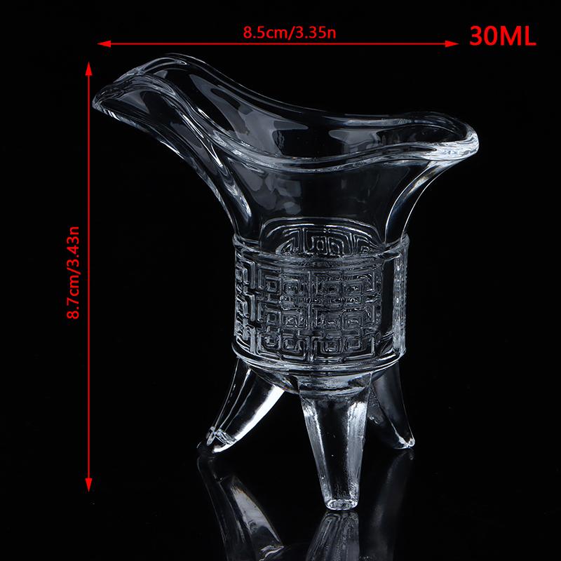 1Pc Jue Cup Imperial Cup Glass White Wine Cup Chinese Antique Small Wine Cup