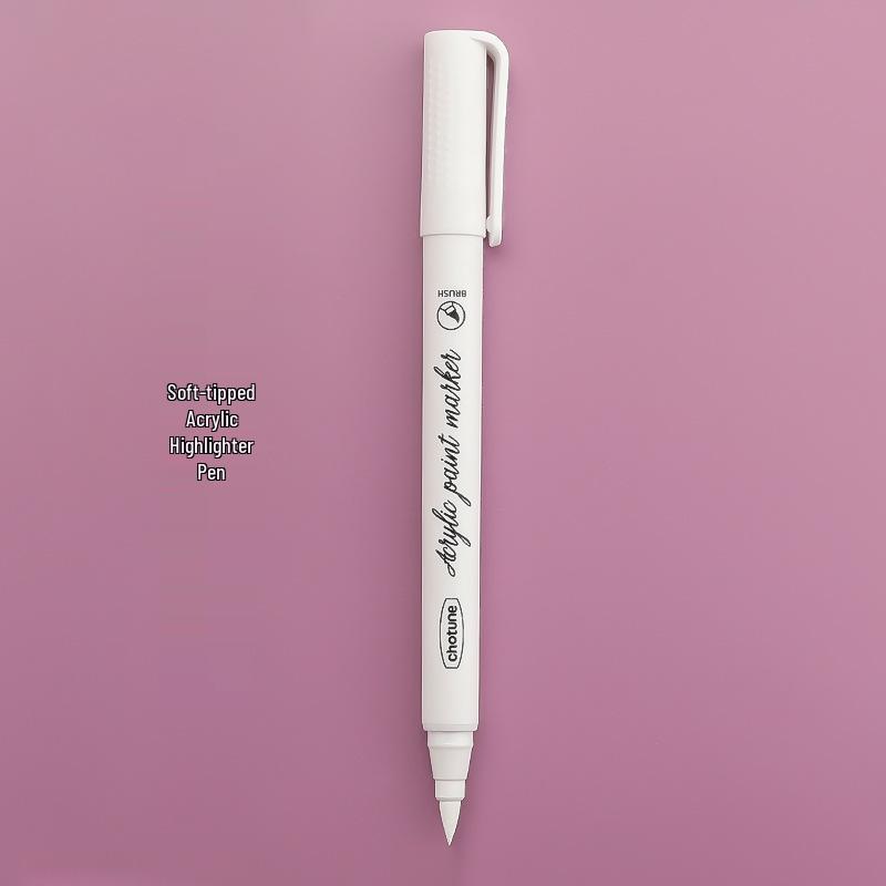 

Mali White Highlighter Pen for Sketching & Comics - Single Black Background, Gold & Silver Options Available