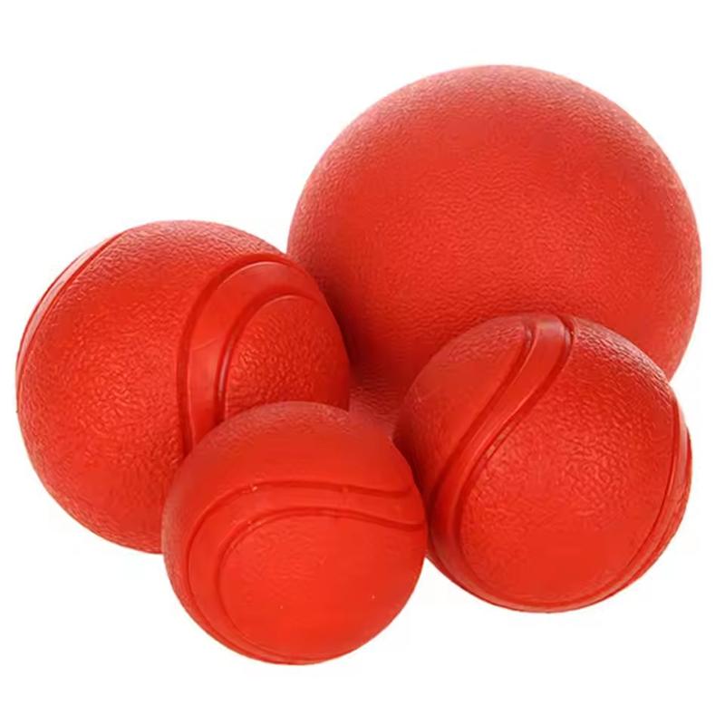 Dog Chew Toy Ball Elastic Rubber Solid Ball Anti-Chew For Outdoor Throwing Recovery Training Durable Bite-Resistant Rubber Ball 5cm красный