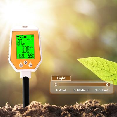 6in1 Soil Tester pHECMoistureLightAir HumidityTemp High Accuracy Conductivity Digital
