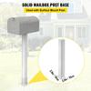 Mailbox Post, 43\" High Mailbox Stand, White Powder-Coated Mail Box Post Kit, Q235 Steel Post Stand Surface Mount Post for Sidewalk and Street