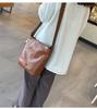 2026 Women's Retro Japanese Genuine Cowhide Shoulder Crossbody Bucket Bag