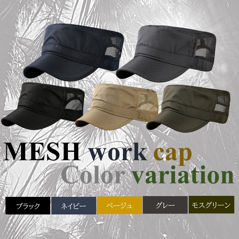 Airrail Work Mesh Military Cap for Men and Polyester Adjustable Outdoor Cap, Women, Mesh, Breathable, Size, Stylish, (Moss Green)