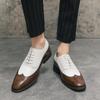 Fashion British Style Brand Men's Dress Shoes Fashion Patent Leather Men Business Flat Shoes Breathable Men Formal Office Working Shoes