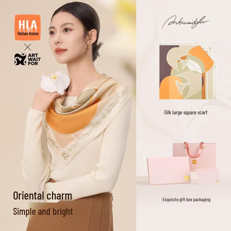 

HLA Women s Mulberry Silk Large Square Scarf