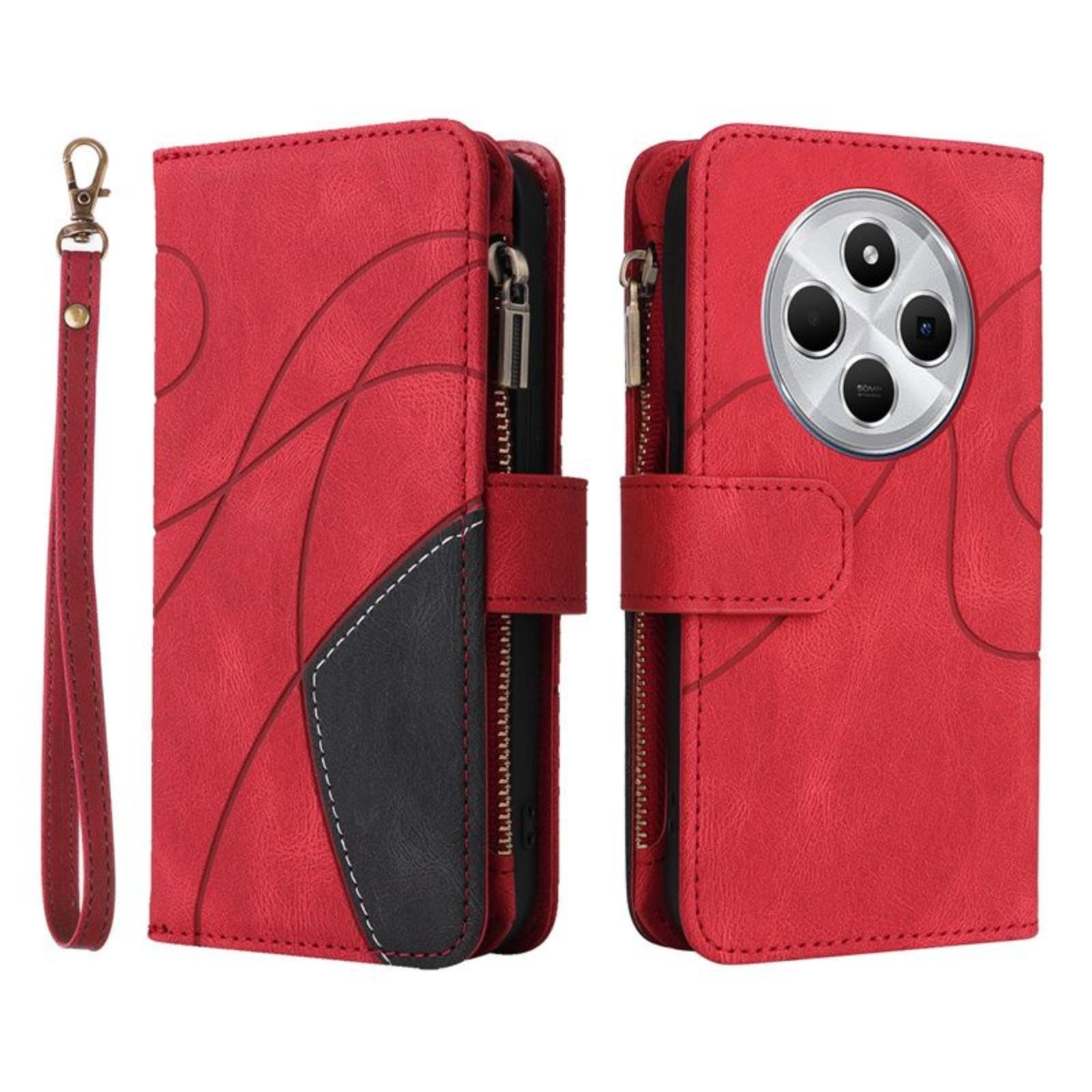 

Двухцветный стеганый многофункциональный кошелек на молнии кожаный чехол для мобильного телефона