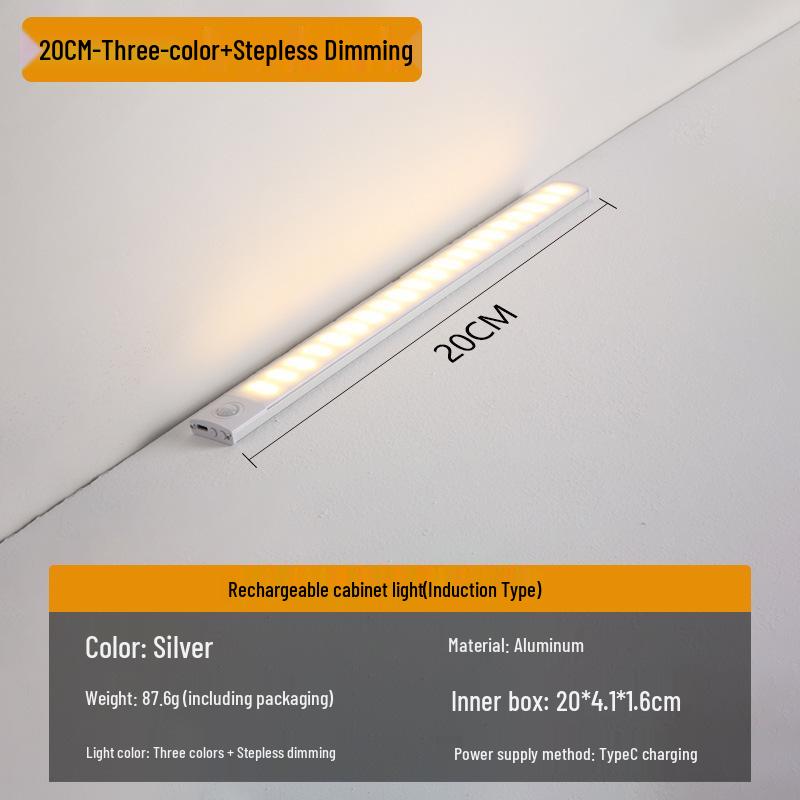 Rechargeable Ultra-Thin Wireless LED Cabinet Light with Motion Sensor