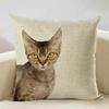 Nordic Animal Portrait Decorative Cushion Cover Dog Fashion Sofa Pillow Cover 45x45cm Linen Children's Gift Dog Companion