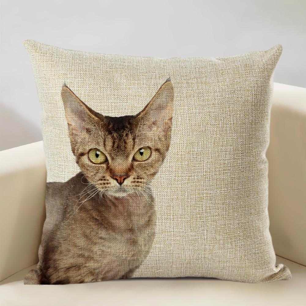 Nordic Animal Portrait Decorative Cushion Cover Dog Fashion Sofa Pillow Cover 45x45cm Linen Children's Gift Dog Companion