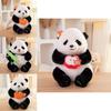 Panda Soft Toy Character With Embracing Persimmons And Bamboo Decor For Kids Playroom And Gift