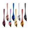 DIY Stainless Steel Saucier Spoon Baking Tool Honey Sauce Metal Spoons Tapered Spout Colorful Decorating Spoon
