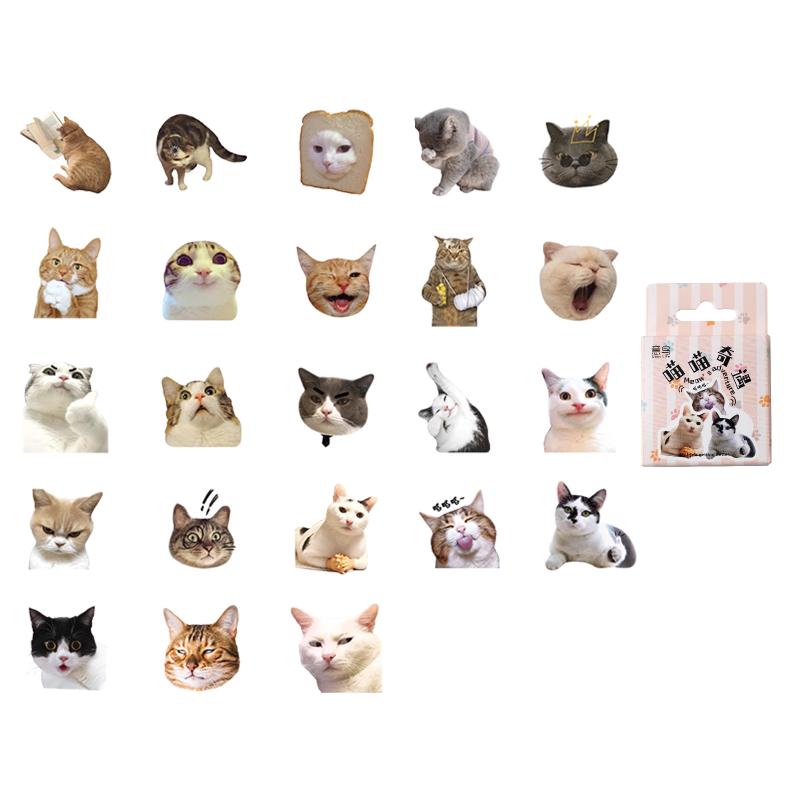 45pcs/pack Cute Stationery Stickers Cat Dog Diary Planner Decorative Mobile Stickers Scrapbooking DIY Craft Stickers