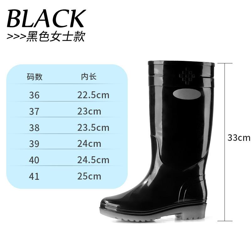 Fashion Comemore Autumn Boots Low Heels Rainshoes Couple Men Women High-barrel Waterproof Rain Boot Work Rubber Shoe Long Water Shoes 44