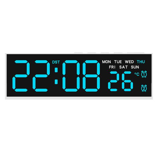 Digital Alarm Clock Large LED Display Brightness Adjustable Battery Operated Home Bedroom Clock with Week Temperature