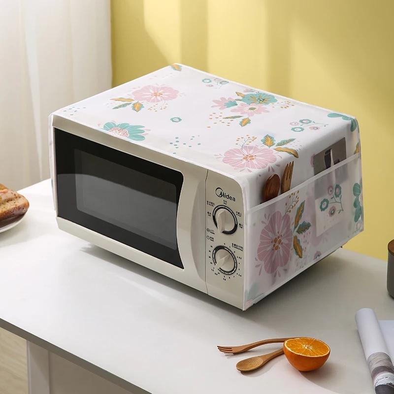 

Водонепроницаемый пылезащитный чехол для микроволновой печи с боковым карманом, бытовой, с принтом на поверхности, для бытовой техники, маслостойкий, высококачественный, защита окружающей среды 85x35CM