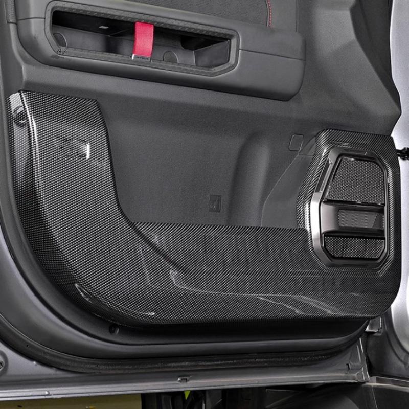 For Chery Jetour Traveller T2 2024 ABS Carbonfiber Car Door Kick Guard Anti-Scratch Dust-Proof Doormat Interior Accessories