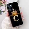 For Realme 9i 4G 5G Case Cute Crown Initial Letters Protective TPU Cover for Realme9 Pro Plus 9 Pro+ Soft Silicone Phone Fundas