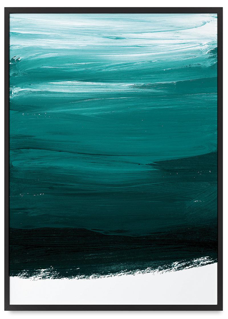 

Абстрактний плакат, замазаний фарбою, у чорній рамці 21x30 cm