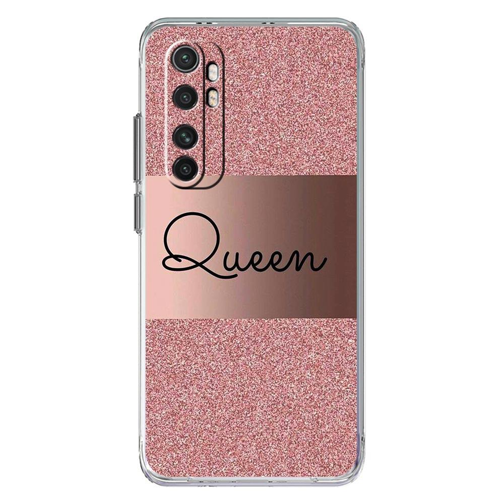 Rose Gold Pink Princess Queen Phone Case For Xiaomi 12T 11T 12 Lite 11 Ultra 4G Mi Poco X4 F3 GT X3 NFC M4 M3 Pro 5G Cover Clear