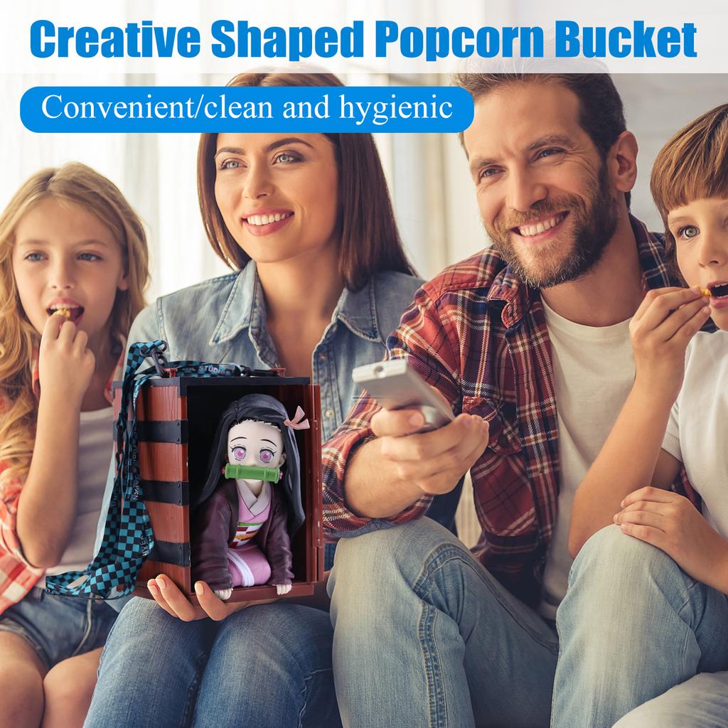 Creative Shaped Popcorn Bucket Fun Cartoon Snack Container Storage