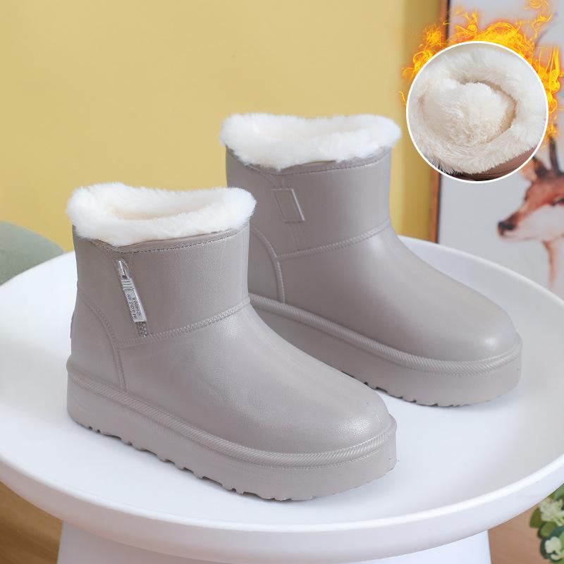 

Зимние теплые утепленные ботинки из ЭВА с нескользящей подошвой из мягкого однотонного хлопка 39 серый