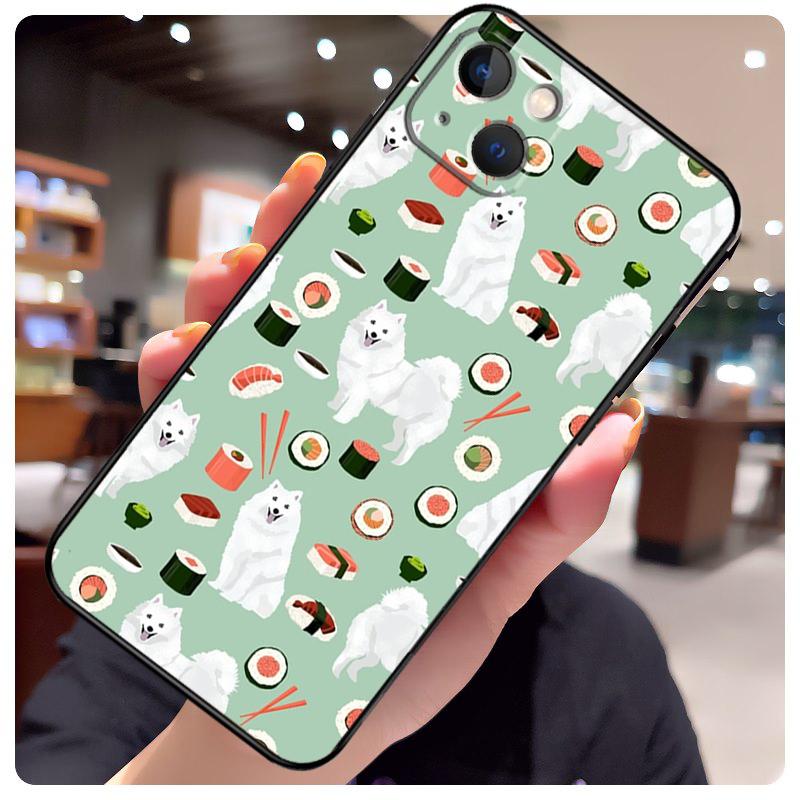 Japanese Spitz Dog Back Case For iPhone 11 14 Pro Max 12 13 Mini 7 8 Plus SE 2020 X XR XS Max Phone Coque