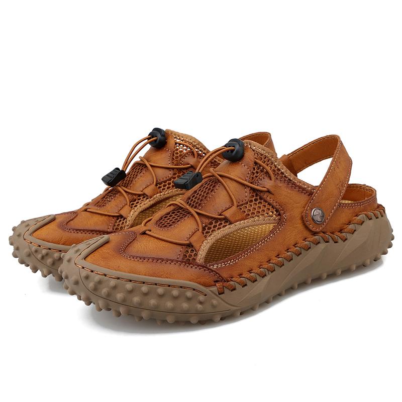 Summer Men's Leather Beach Sandal Sandals, Leather Lightweight Sports Sandals