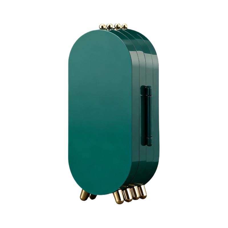 Foldable Mirror Jewelry Storage Rack, Portable Desktop Storage, Upright Display Rack, Beautiful and Tidy